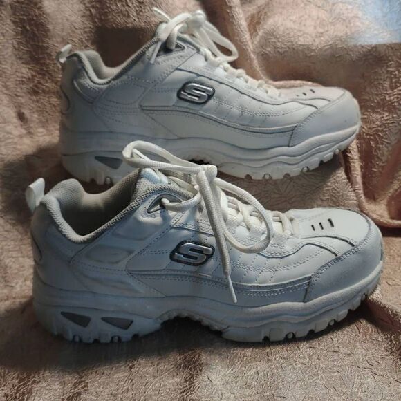 Skechers SN50081EW Men's Energy After Burn Athletic Sneaker White Size 9 - Picture 4 of 12